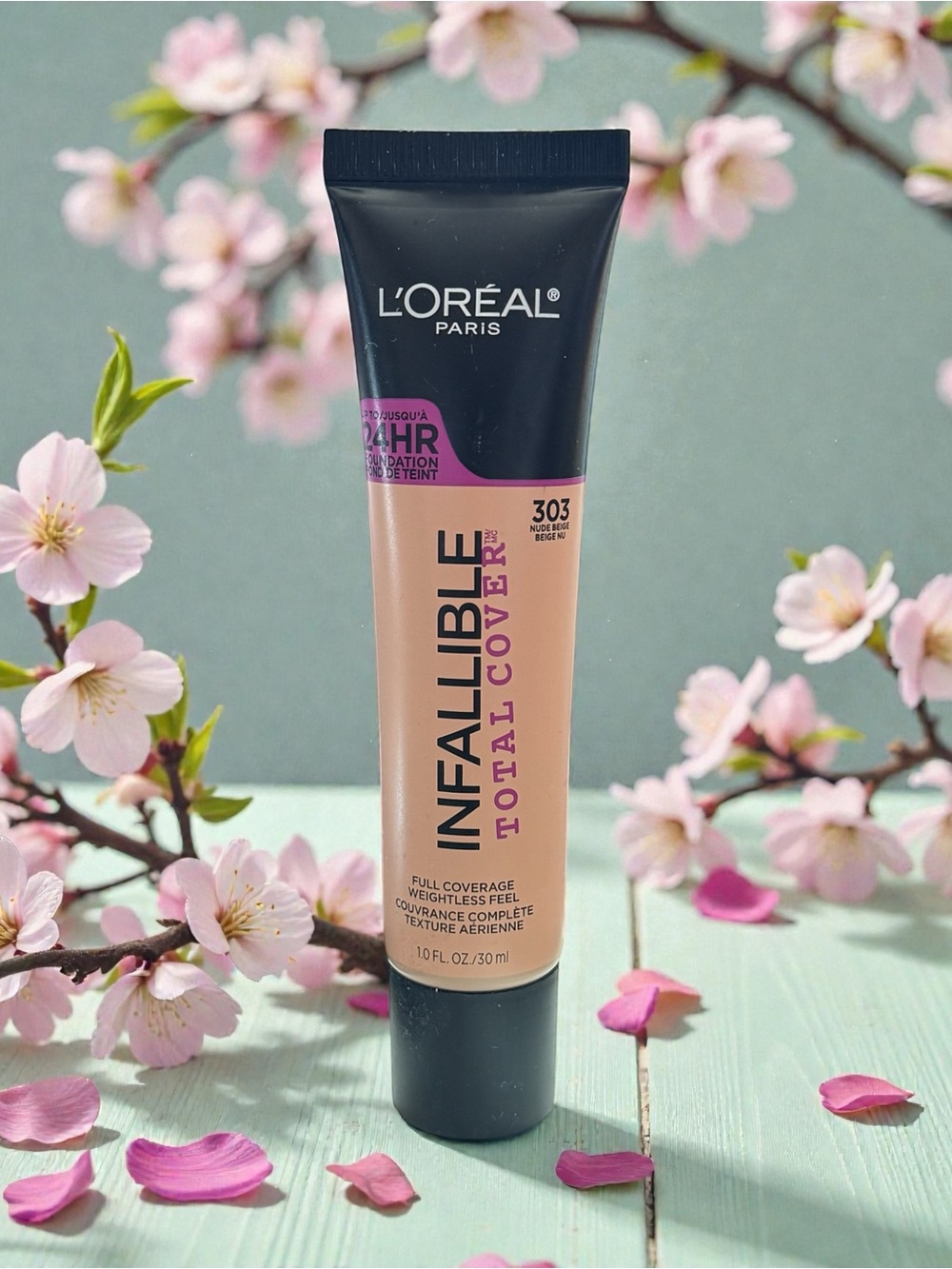 L'Oreal Paris Infallible Total Cover Weighless Foundation #303 Nude Beige NEW